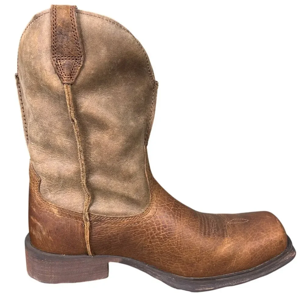 Ariat Men’s Rambler Brown Distressed Leather Western Cowboy Boots Size 11 D